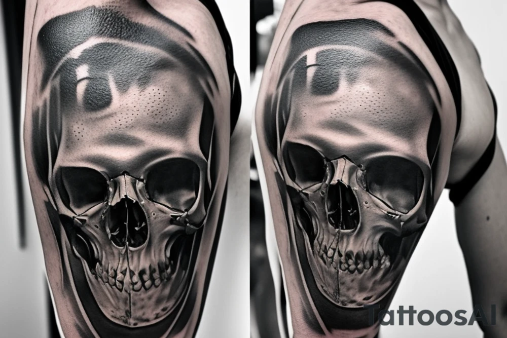 army combat skull tattoo idea
