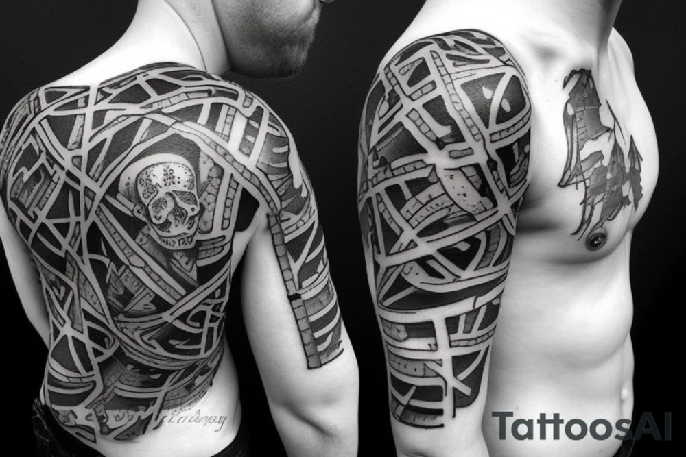 army combat skull tattoo idea