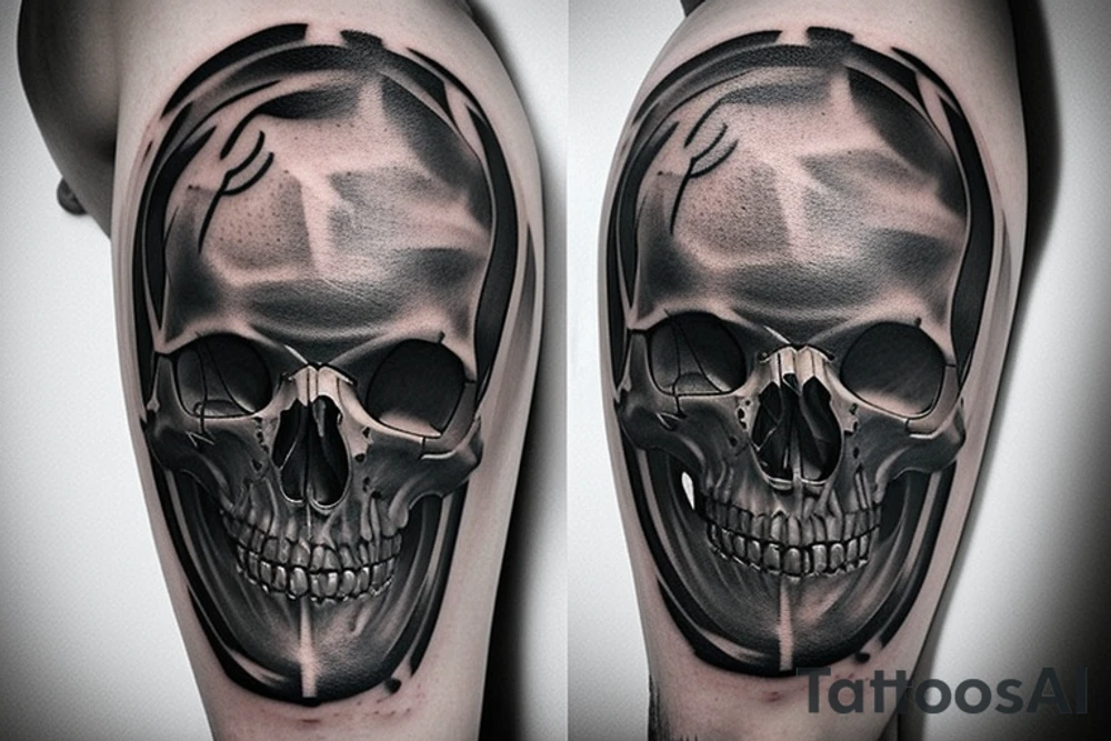 army combat skull tattoo idea