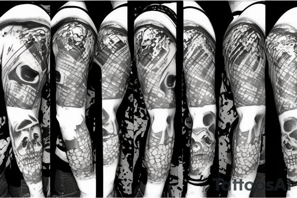 army combat skull tattoo idea