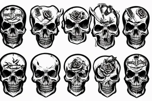 army combat skull tattoo idea