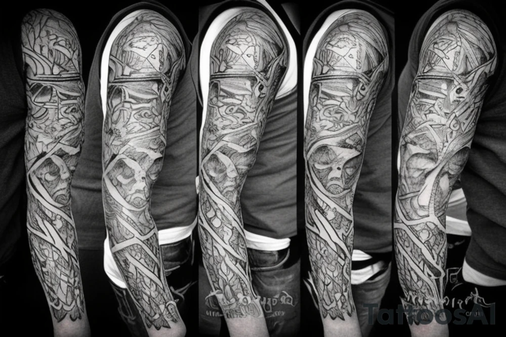 army combat skull tattoo idea