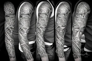 army combat skull tattoo idea