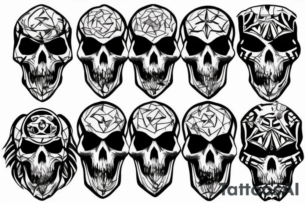 army combat skull tattoo idea