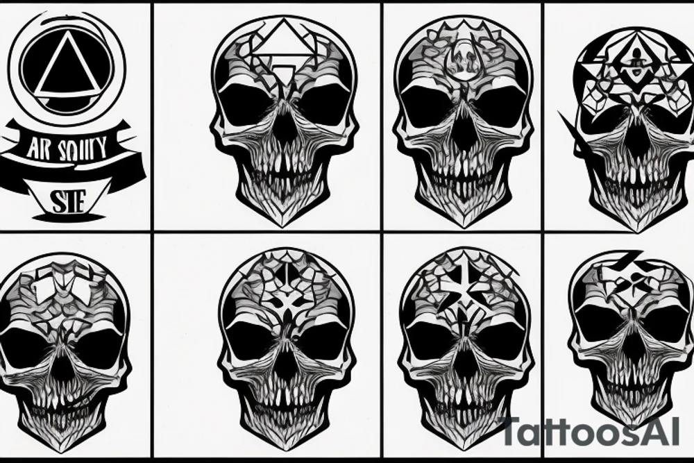 army combat skull tattoo idea