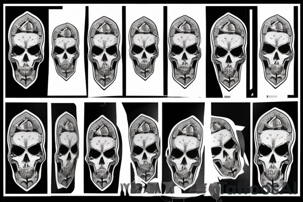 army combat skull tattoo idea