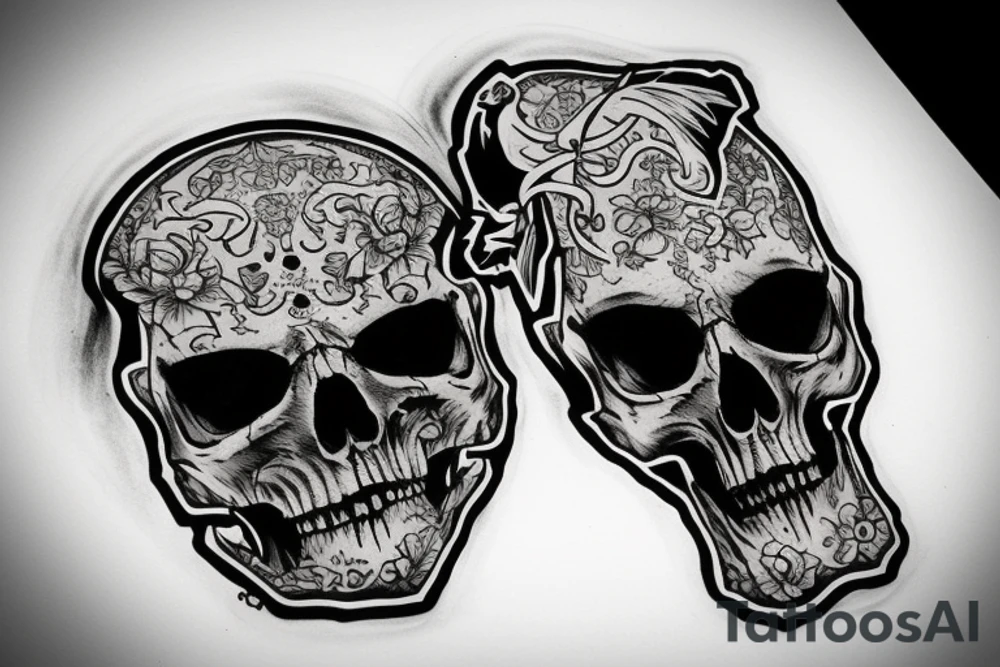 army combat skull tattoo idea