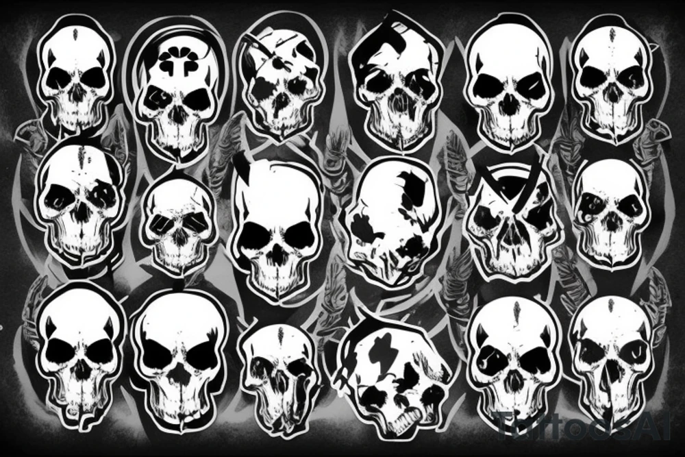 army combat skull tattoo idea