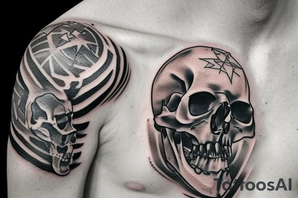 army combat skull tattoo idea