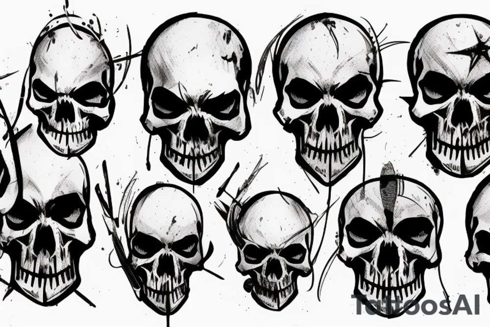 army combat skull tattoo idea