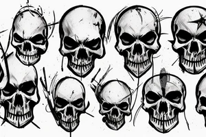 army combat skull tattoo idea