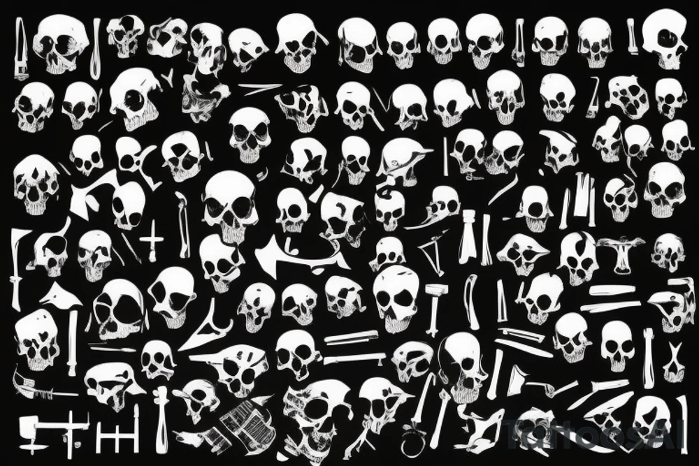 military war combat skull tattoo idea