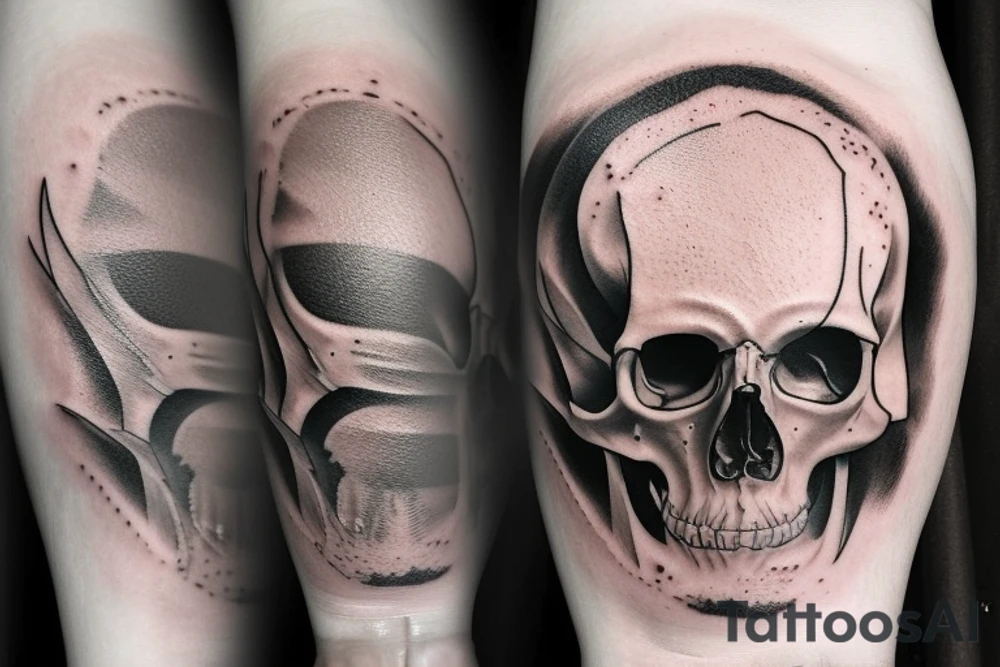 military war combat skull tattoo idea