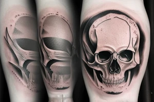 military war combat skull tattoo idea