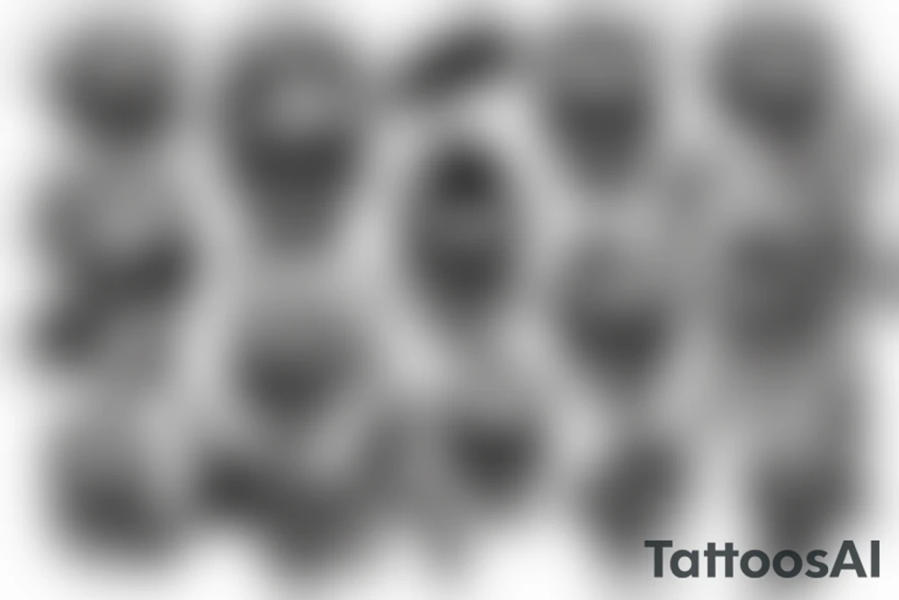military war combat skull tattoo idea