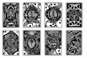 two of clubs card tattoo idea
