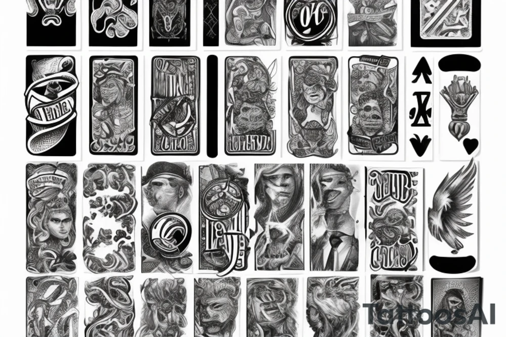two of clubs card tattoo idea