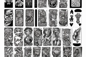 two of clubs card tattoo idea