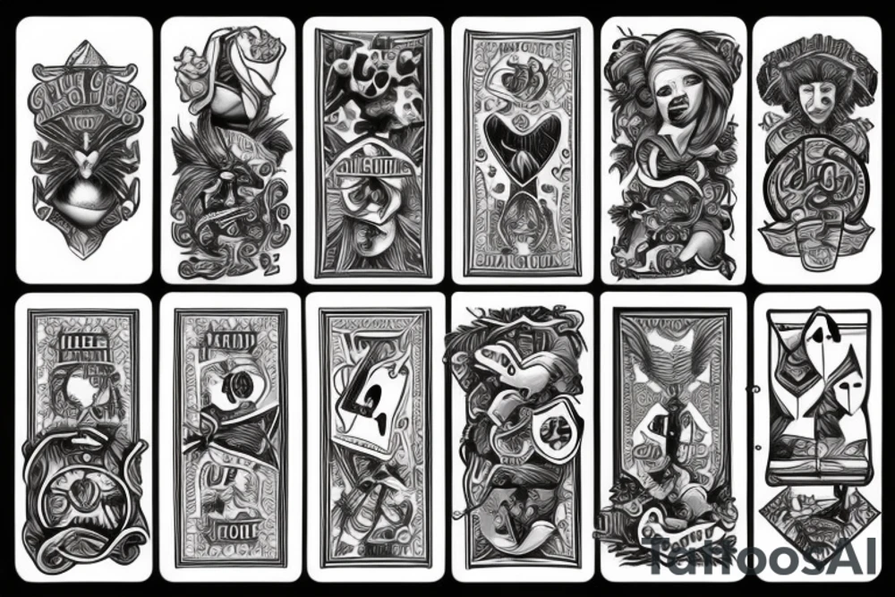 two of clubs card tattoo idea