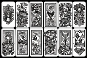 two of clubs card tattoo idea