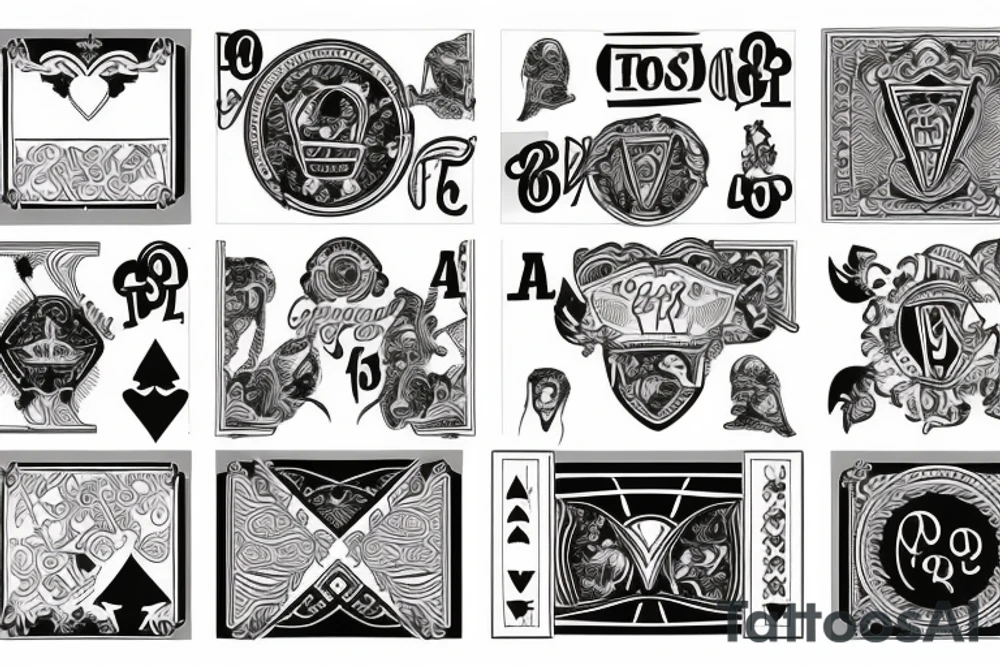 two of clubs card tattoo idea