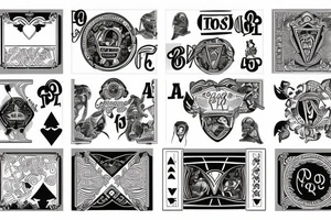 two of clubs card tattoo idea