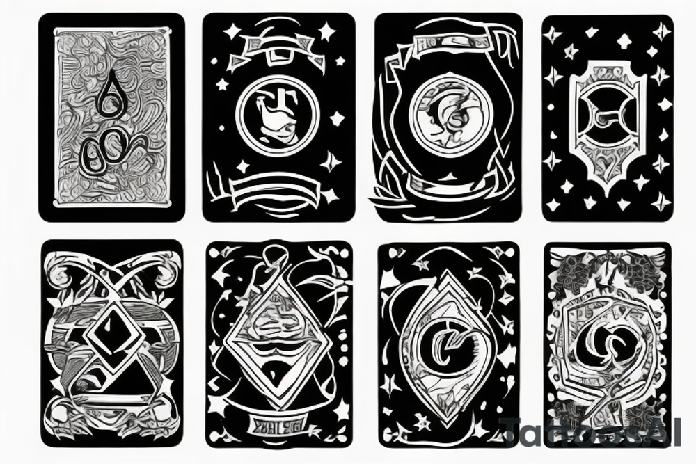 two of clubs card tattoo idea