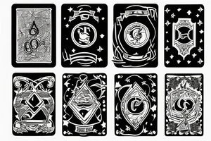 two of clubs card tattoo idea