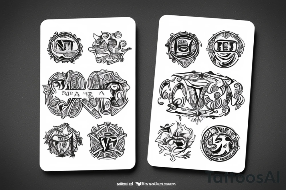 two of clubs card tattoo idea