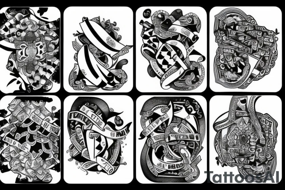 two of clubs card tattoo idea