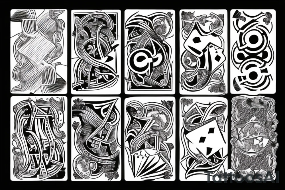 two of clubs card tattoo idea