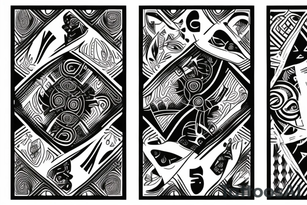 two of clubs card tattoo idea