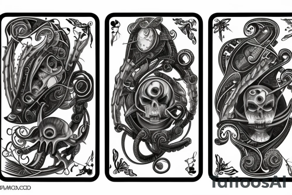 two of clubs card tattoo idea