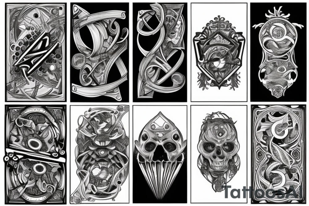 two of clubs card tattoo idea