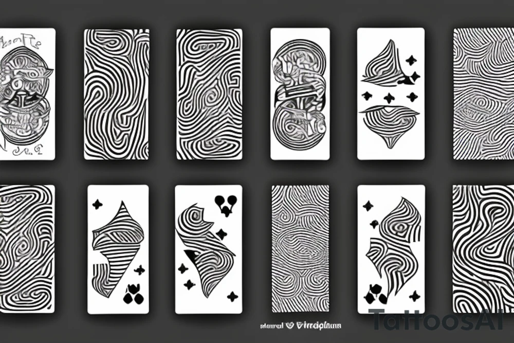 two of clubs card tattoo idea