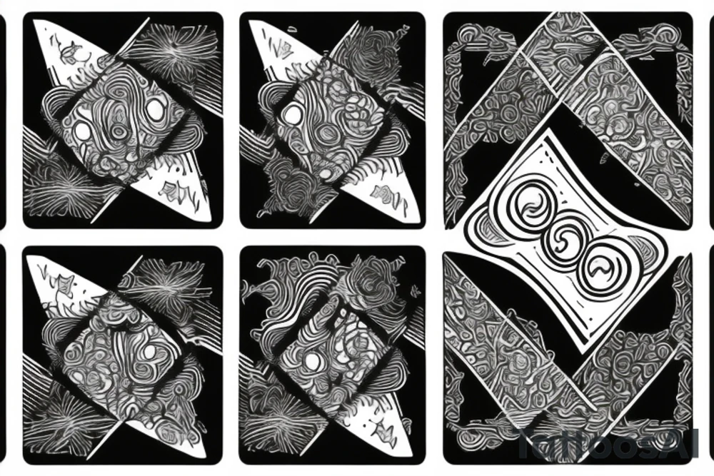 two of clubs card tattoo idea