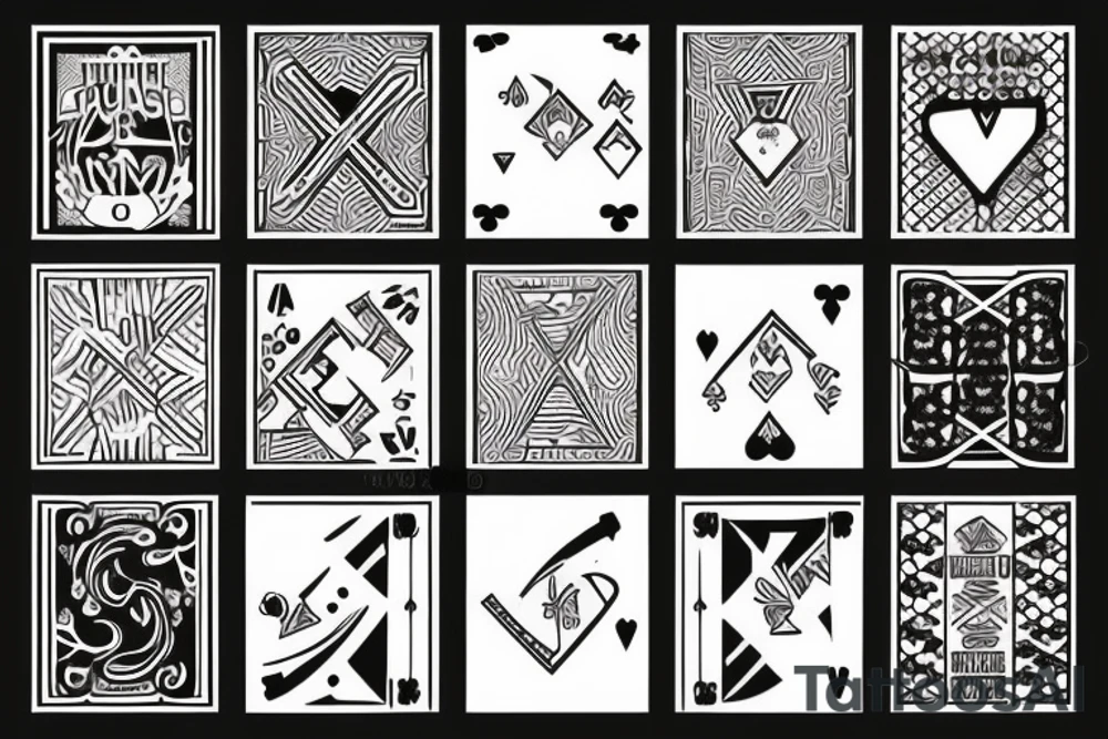 two of clubs card tattoo idea