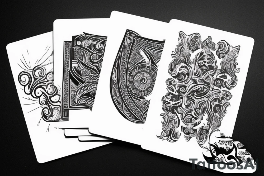 two of clubs card tattoo idea