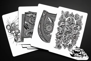 two of clubs card tattoo idea