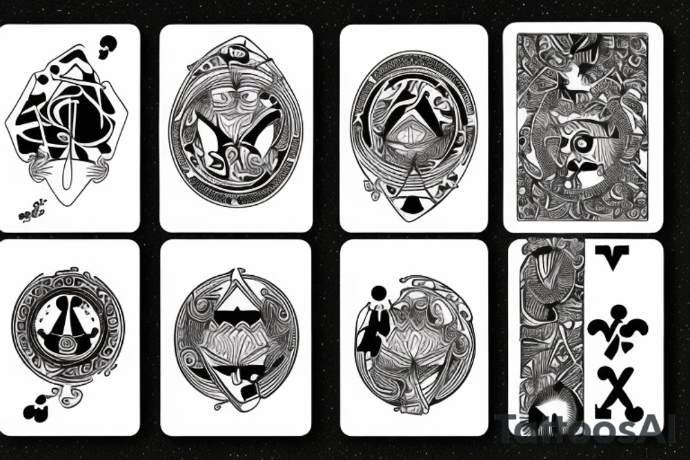 two of clubs card tattoo idea