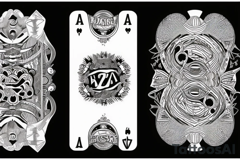 two of clubs card tattoo idea