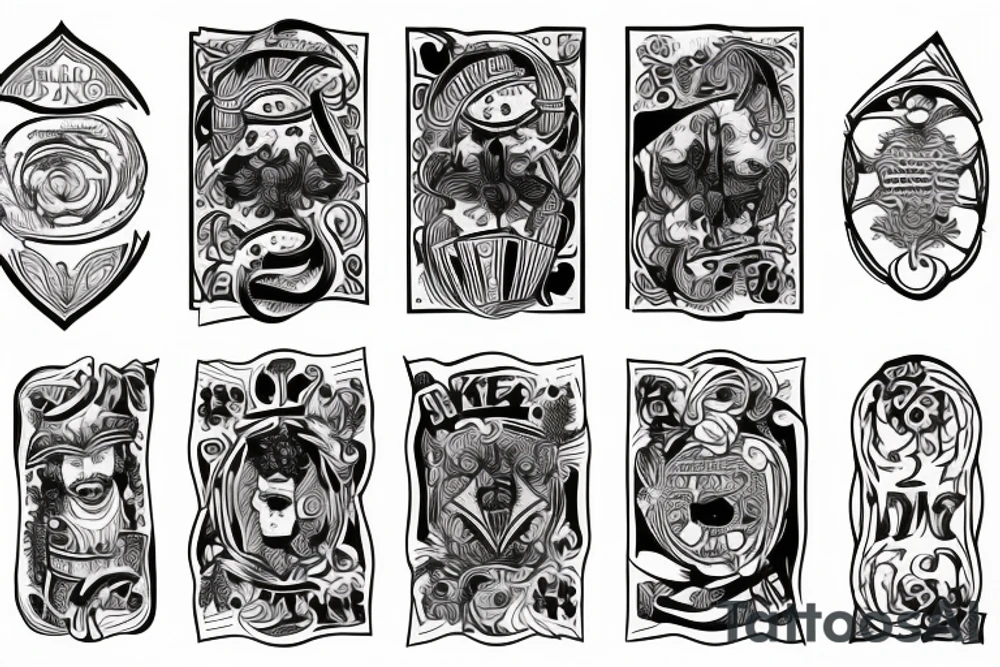 two of clubs card tattoo idea