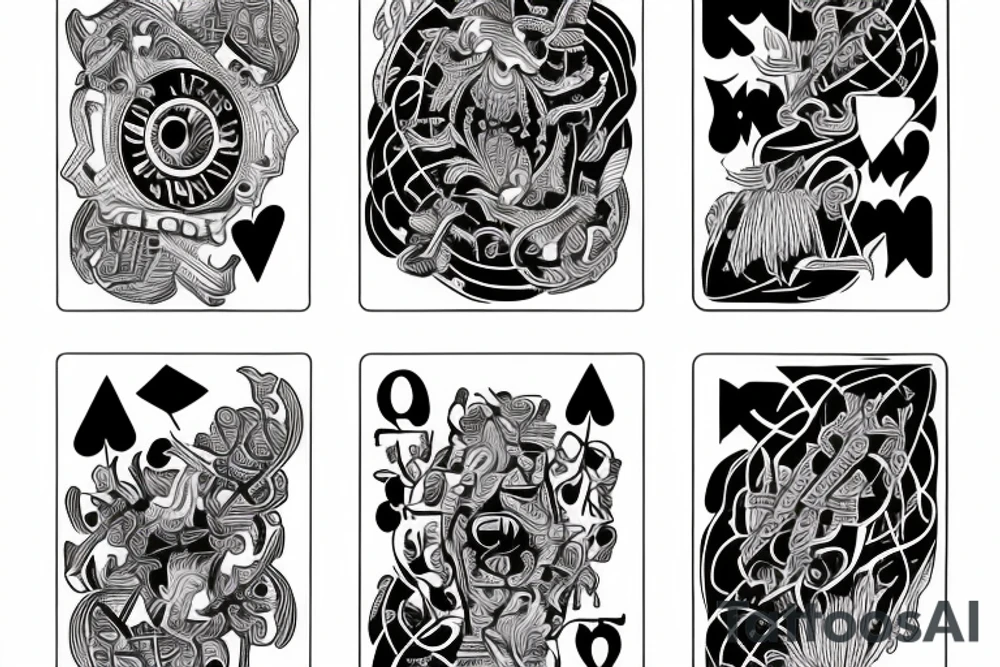two of clubs card tattoo idea