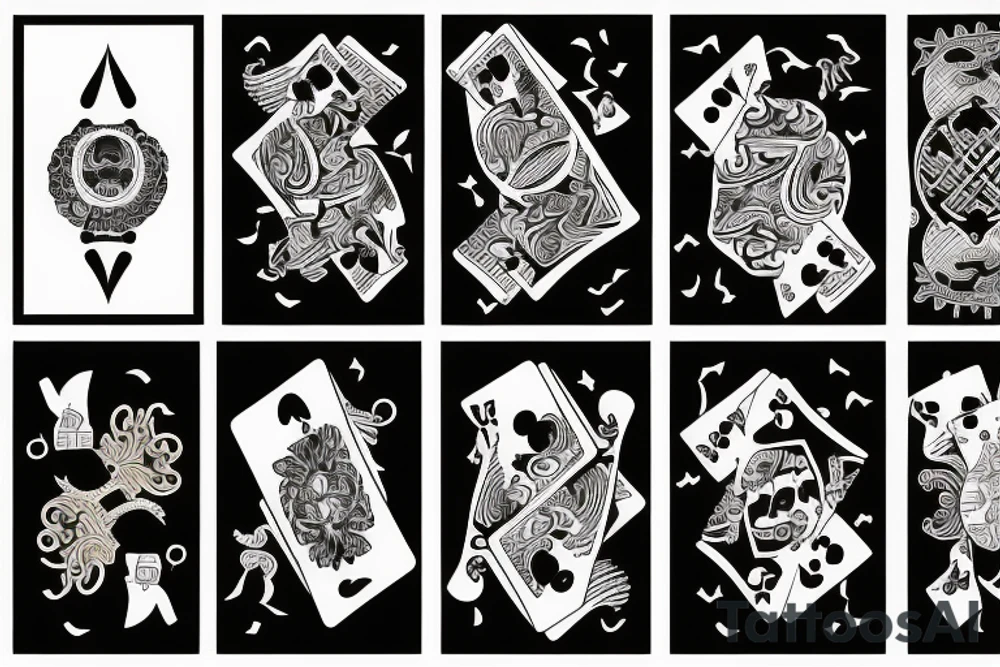 two of clubs card tattoo idea