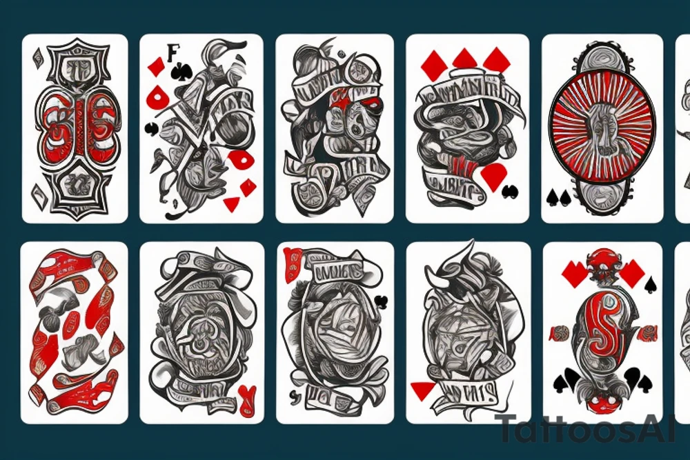 two of clubs card tattoo idea