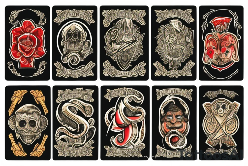 two of clubs card tattoo idea