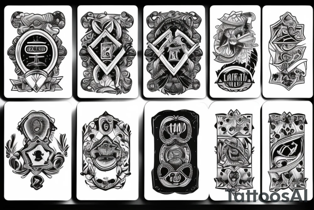 two of clubs card tattoo idea