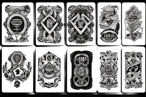 two of clubs card tattoo idea
