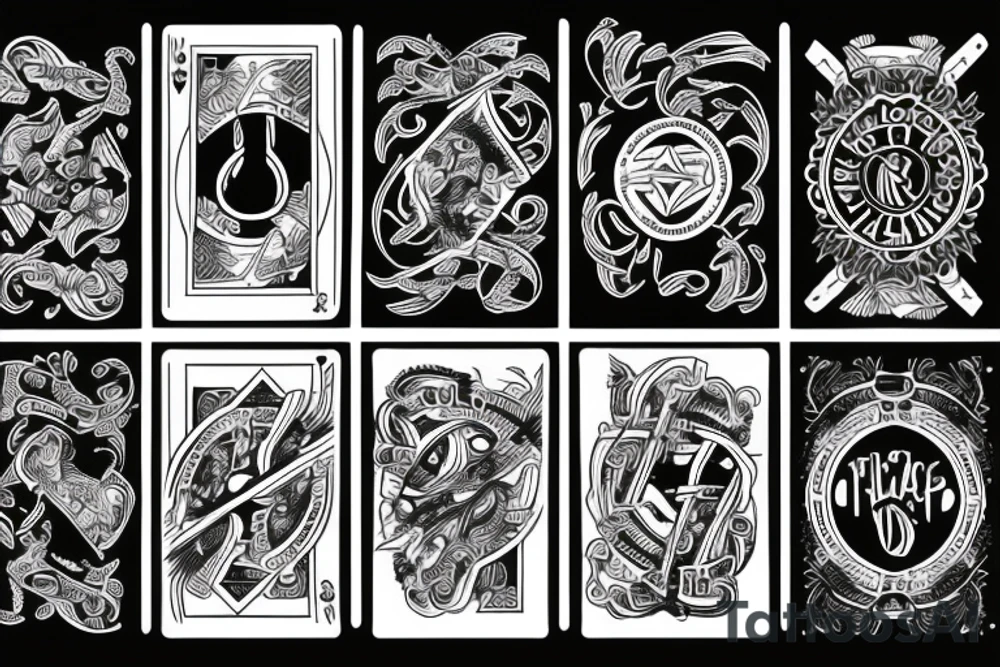 two of clubs card tattoo idea