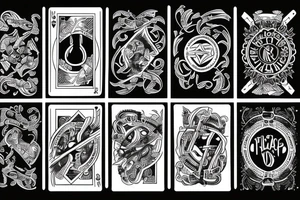two of clubs card tattoo idea